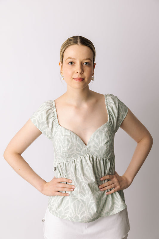 Smocked-Back Flutter Top Pattern prettied