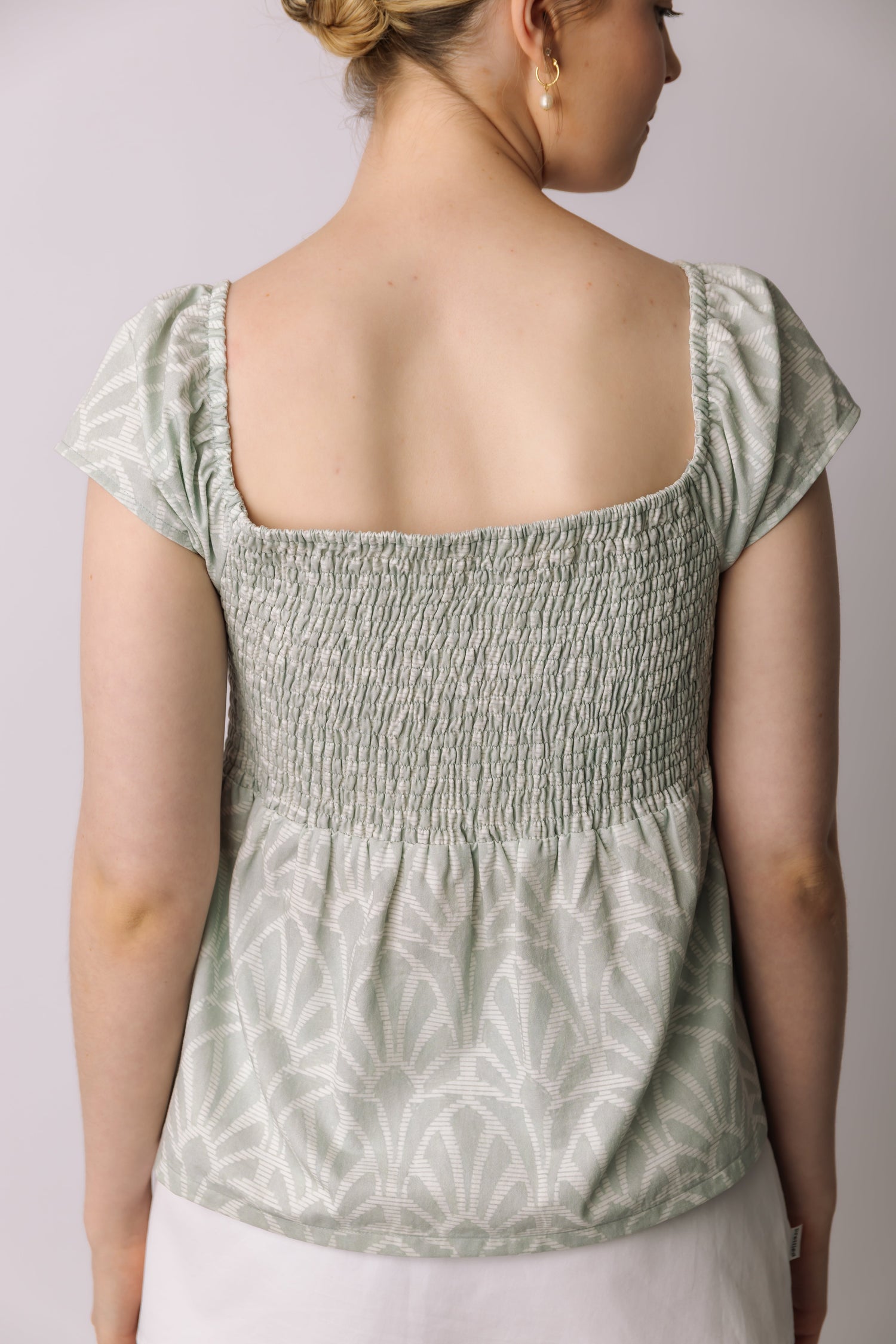 Smocked-Back Flutter Top Pattern prettied