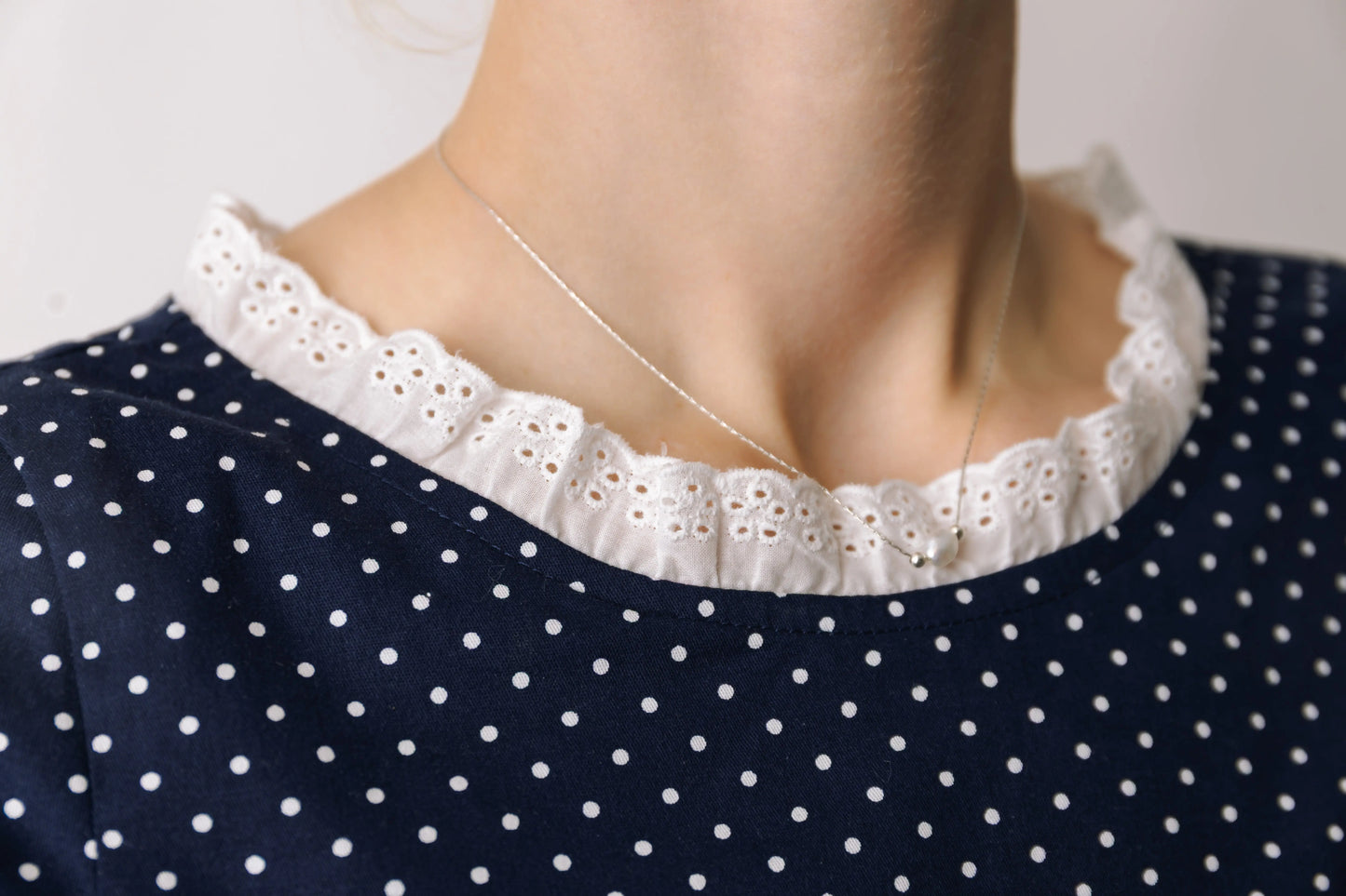 Open Back Polka Dot Peplum Top prettied