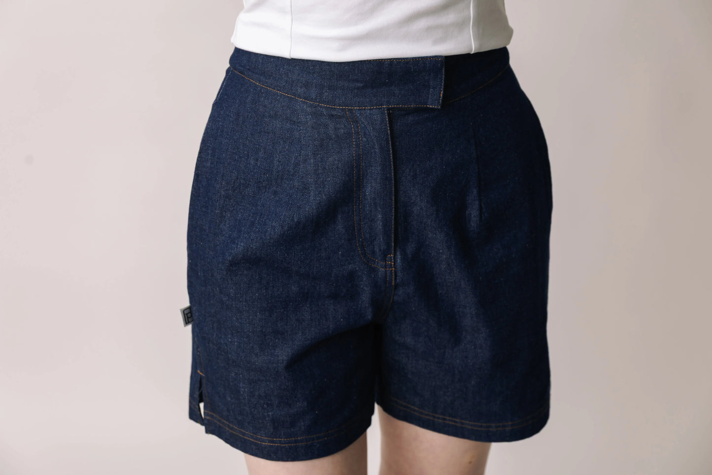 Tailored Denim Shorts prettied