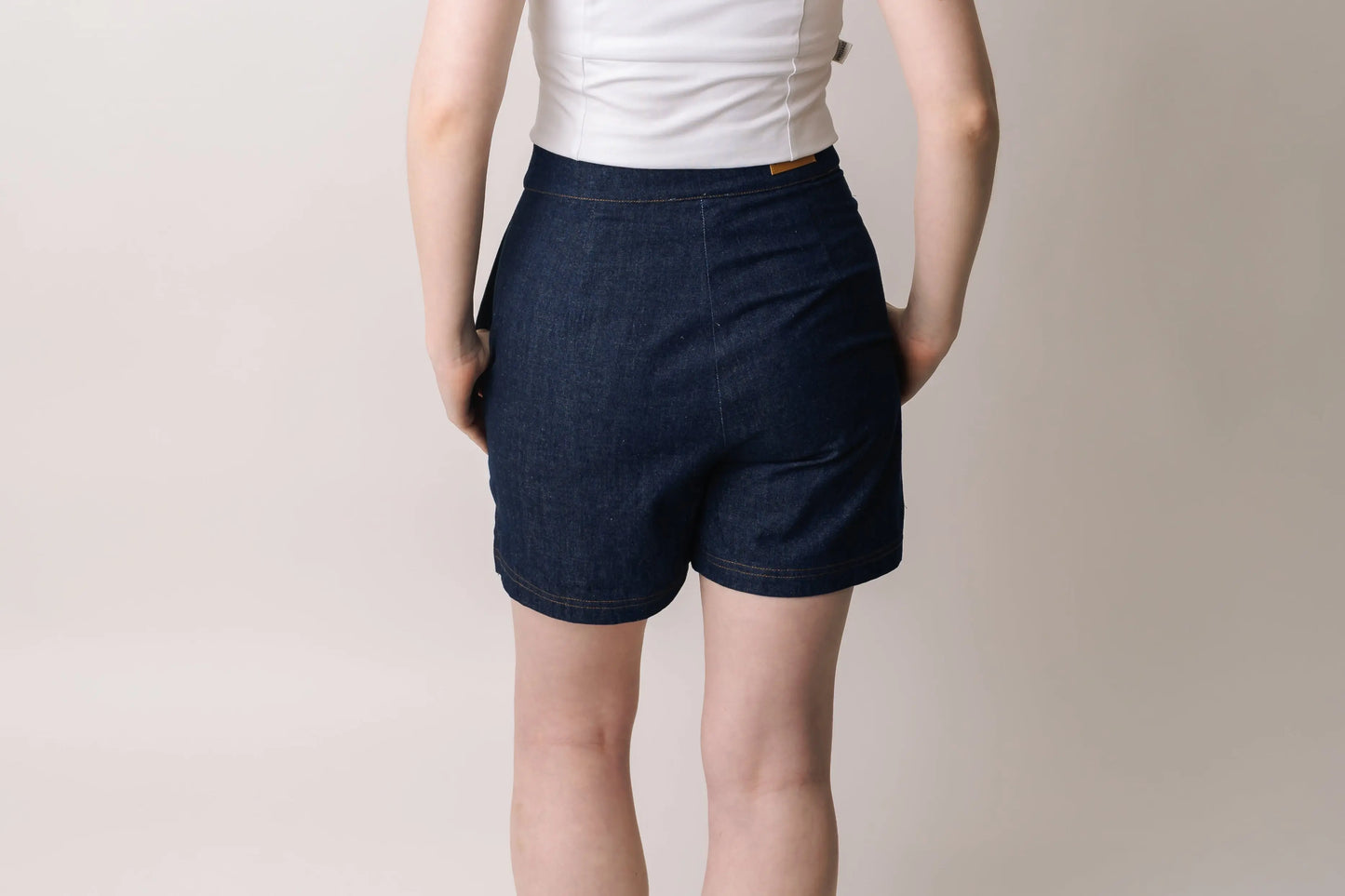 Tailored Denim Shorts prettied