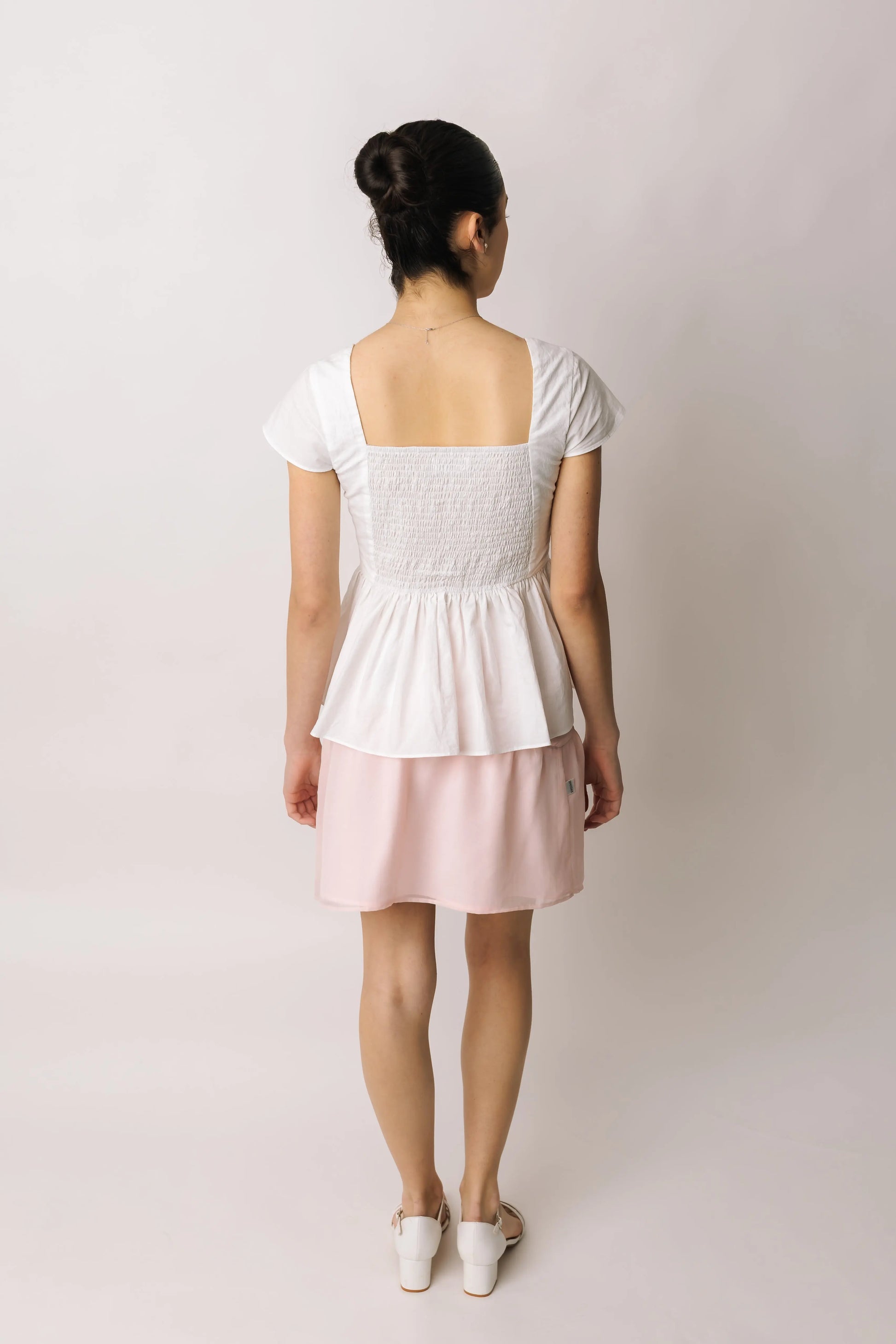 Asymmetrical Pink Chiffon Skirt prettied