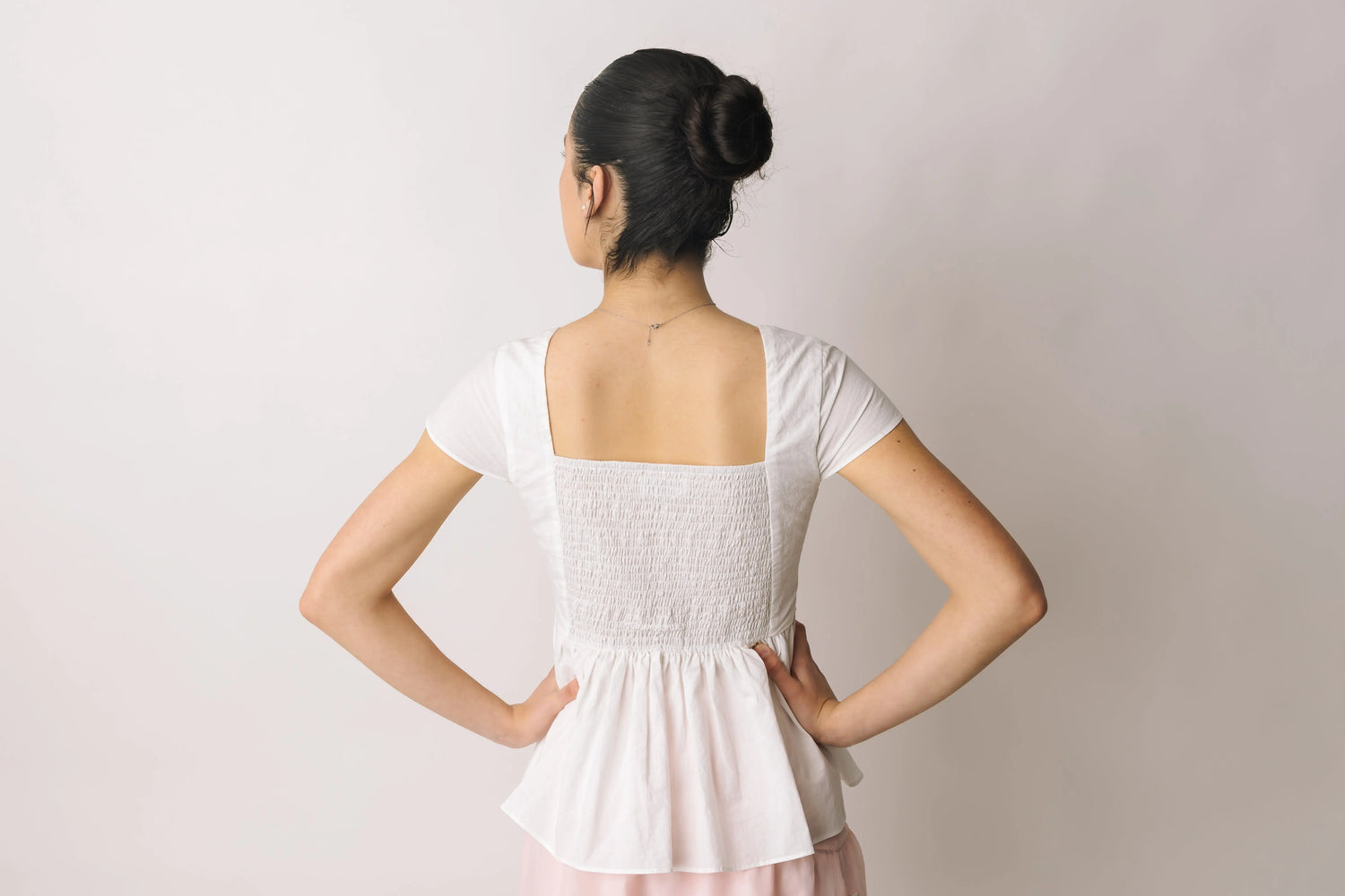 Embroidered Peplum Top prettied