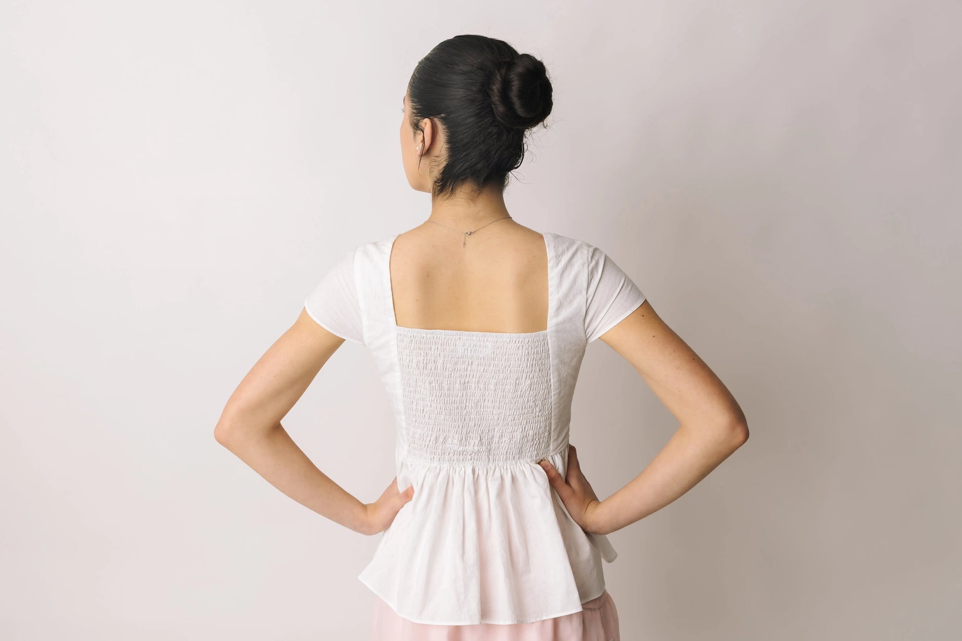Embroidered Peplum Top prettied