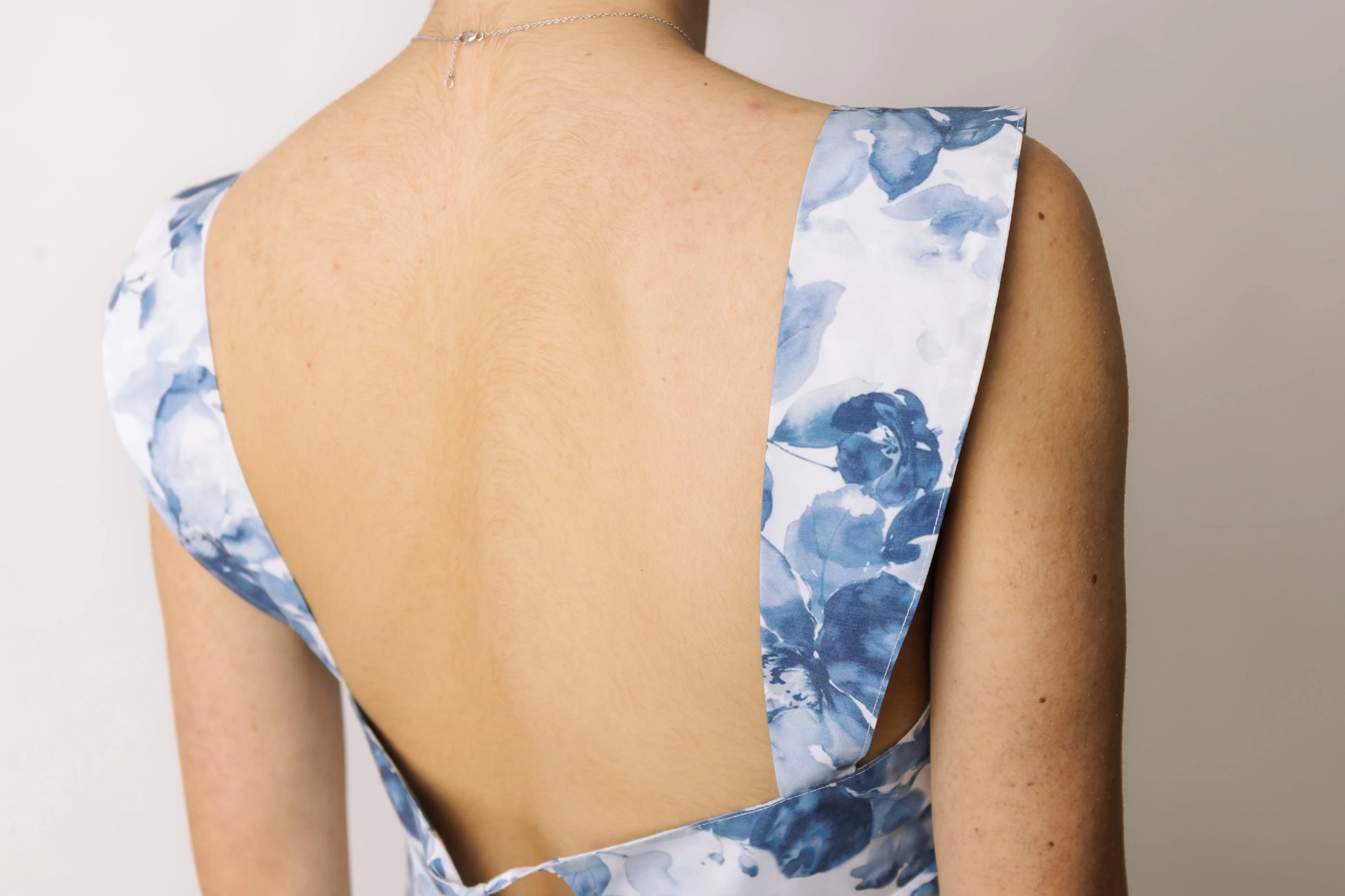 Blue Tie-Back Tilly Top prettied